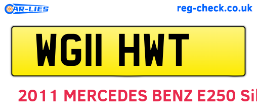WG11HWT are the vehicle registration plates.