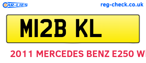M12BKL are the vehicle registration plates.