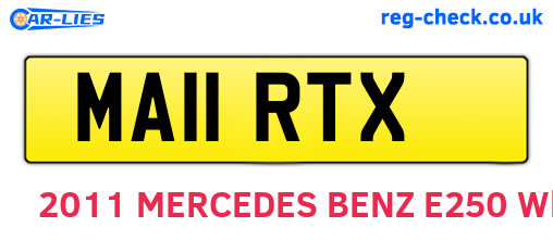 MA11RTX are the vehicle registration plates.