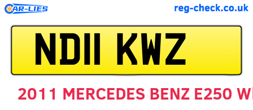ND11KWZ are the vehicle registration plates.