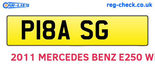 P18ASG are the vehicle registration plates.