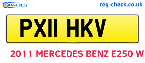 PX11HKV are the vehicle registration plates.