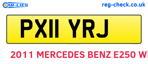 PX11YRJ are the vehicle registration plates.