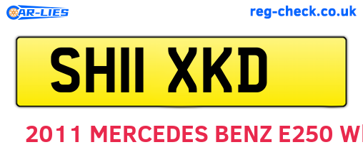 SH11XKD are the vehicle registration plates.