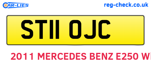 ST11OJC are the vehicle registration plates.
