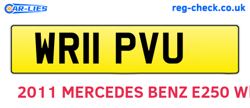 WR11PVU are the vehicle registration plates.