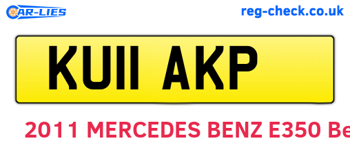 KU11AKP are the vehicle registration plates.