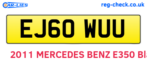 EJ60WUU are the vehicle registration plates.