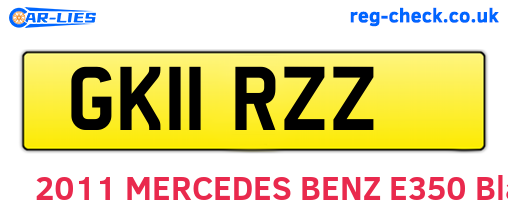 GK11RZZ are the vehicle registration plates.