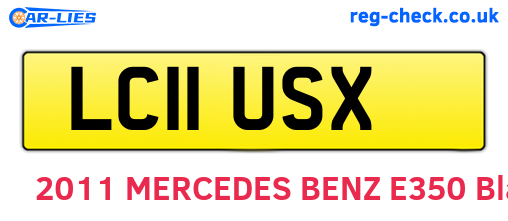 LC11USX are the vehicle registration plates.