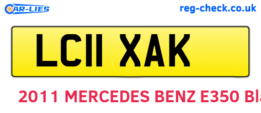 LC11XAK are the vehicle registration plates.