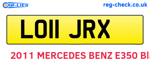 LO11JRX are the vehicle registration plates.