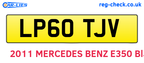 LP60TJV are the vehicle registration plates.