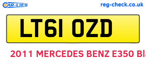 LT61OZD are the vehicle registration plates.
