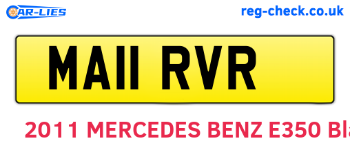MA11RVR are the vehicle registration plates.
