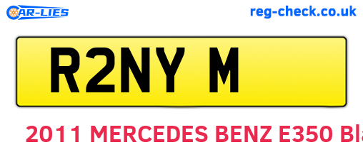 R2NYM are the vehicle registration plates.
