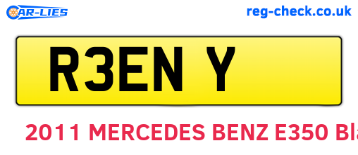 R3ENY are the vehicle registration plates.