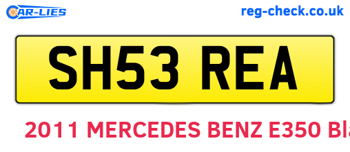 SH53REA are the vehicle registration plates.