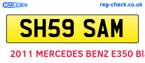 SH59SAM are the vehicle registration plates.