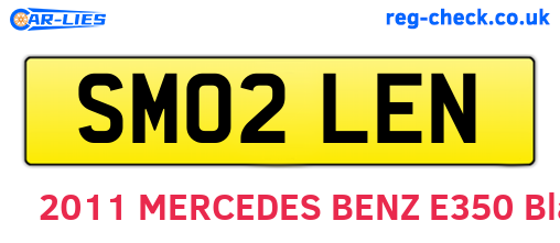 SM02LEN are the vehicle registration plates.