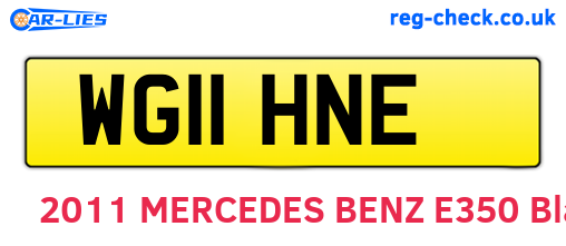 WG11HNE are the vehicle registration plates.