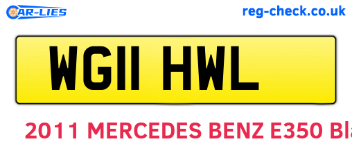 WG11HWL are the vehicle registration plates.