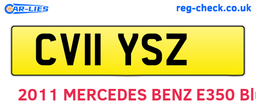 CV11YSZ are the vehicle registration plates.