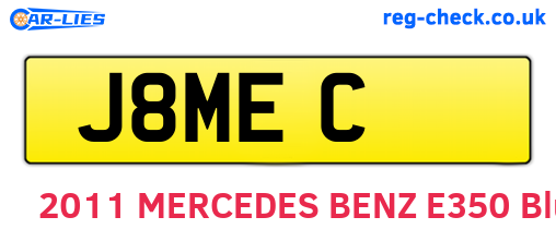 J8MEC are the vehicle registration plates.