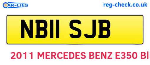 NB11SJB are the vehicle registration plates.