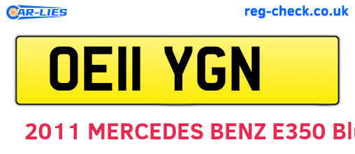 OE11YGN are the vehicle registration plates.