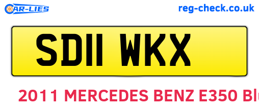 SD11WKX are the vehicle registration plates.