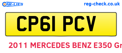CP61PCV are the vehicle registration plates.