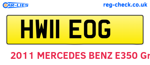 HW11EOG are the vehicle registration plates.