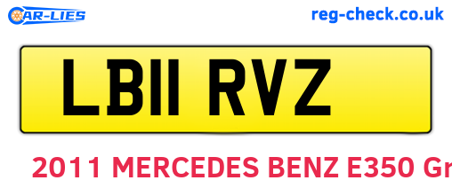 LB11RVZ are the vehicle registration plates.