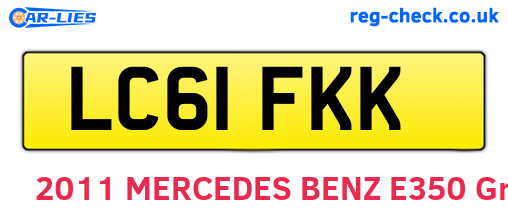 LC61FKK are the vehicle registration plates.