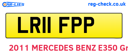 LR11FPP are the vehicle registration plates.