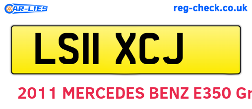 LS11XCJ are the vehicle registration plates.