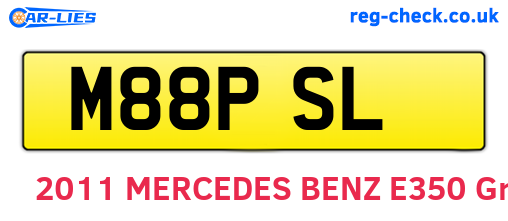 M88PSL are the vehicle registration plates.