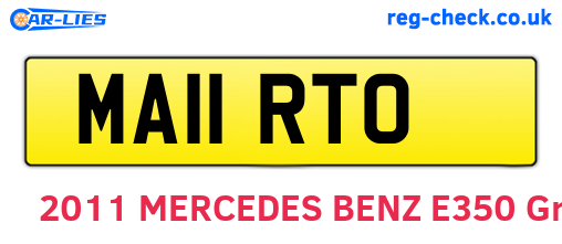 MA11RTO are the vehicle registration plates.