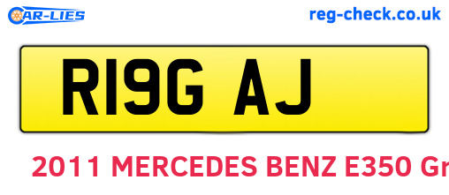 R19GAJ are the vehicle registration plates.