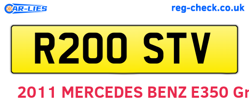 R200STV are the vehicle registration plates.