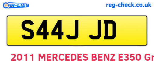 S44JJD are the vehicle registration plates.