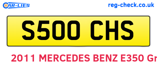 S500CHS are the vehicle registration plates.