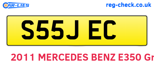 S55JEC are the vehicle registration plates.