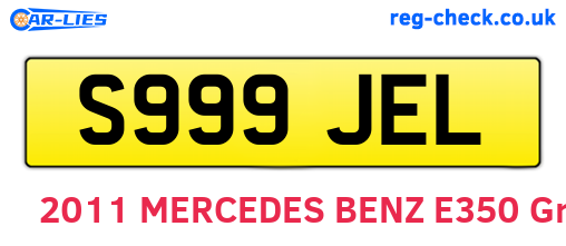 S999JEL are the vehicle registration plates.
