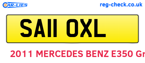 SA11OXL are the vehicle registration plates.