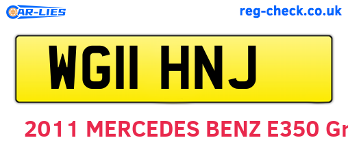 WG11HNJ are the vehicle registration plates.