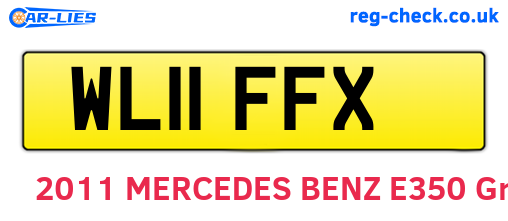 WL11FFX are the vehicle registration plates.