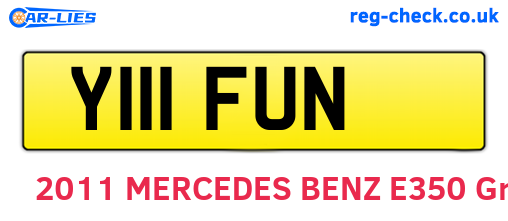 Y111FUN are the vehicle registration plates.