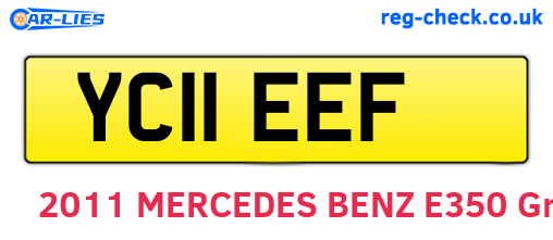 YC11EEF are the vehicle registration plates.